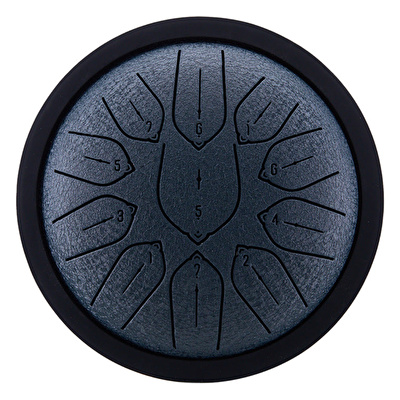 HLURU TWD11-6 NAVY BLUE - Harmonic Disc Tasarımlı 11 Notalı 6" D Majör Navy Blue Tongue Drum